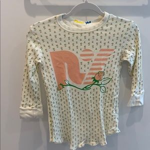 Rebel Yell quarter sleeve thermal with rose print